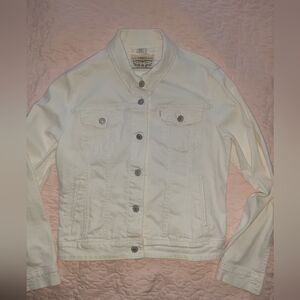 Levi's White Trucker Style Denim Jacket
